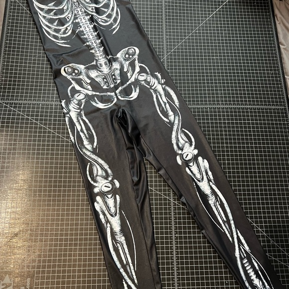 BlackMilk Skeleton Print Black Bodysuit - Picture 2 of 4